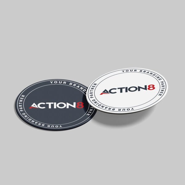 Action8 custom coaster printing branding Saudi Arabia