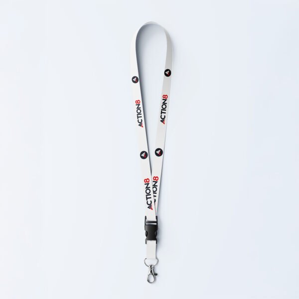 Custom ID Card Strap Printing Services for Action 8 Lanyard